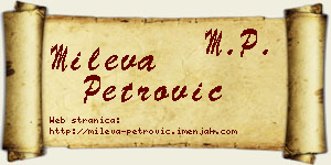 Mileva Petrović vizit kartica